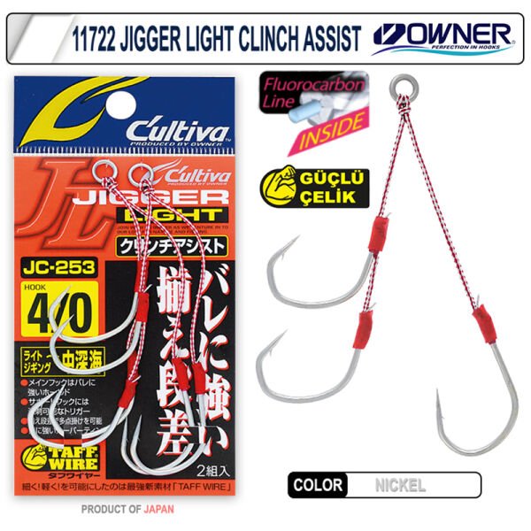 Cultiva 11722 Jigger Light Clint Assist Jig İğnesi 2-0