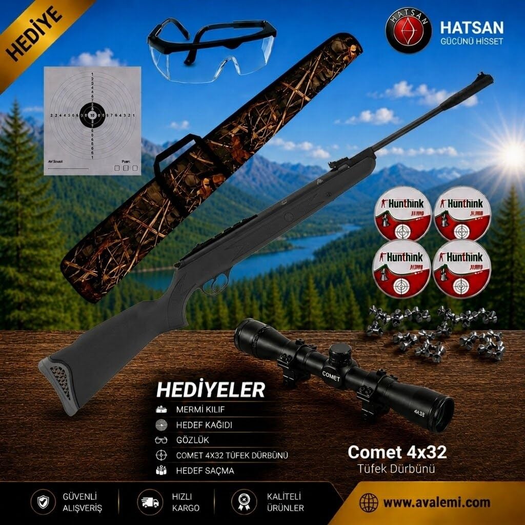 Hatsan Mod 125 Havalı Tüfek Seti 4x32 Dürbün