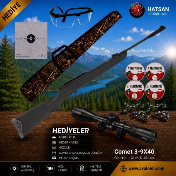 Hatsan Mod 125 Havalı Tüfek Seti 3-9x40 Dürbün
