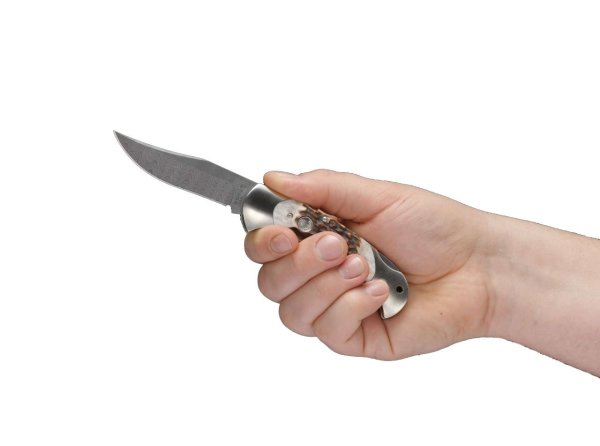 Böker Manufaktur Solingen Scout Stag Damascus Çakı