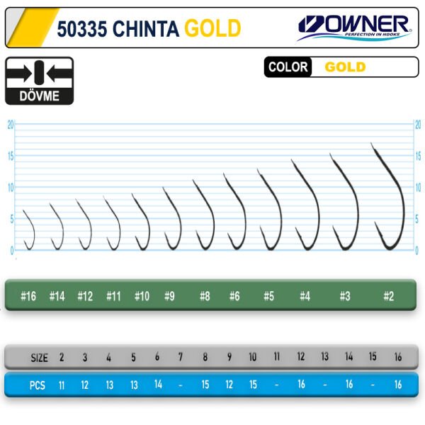 Owner 50335 Chinta Gold İğne 16