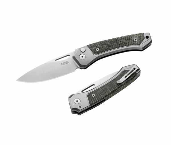 Lionsteel Twain- Gray Titanium / Green Canvas  Çakı