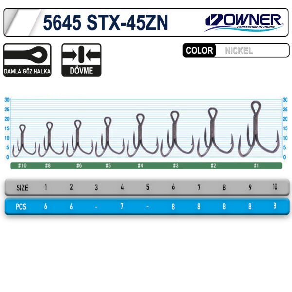 Owner 5645 Stx-45zn Taff Wire Zn Çarpma İğne 6