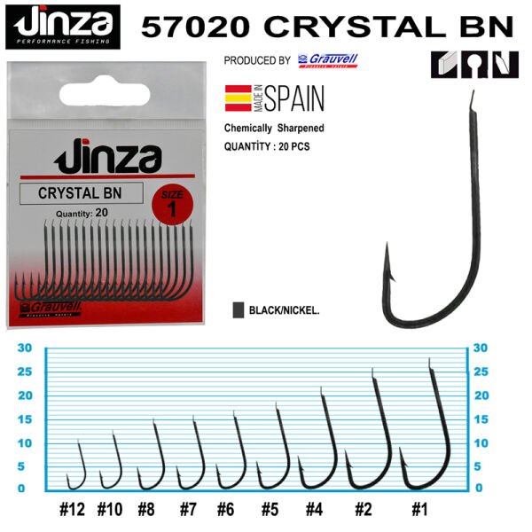 Jinza 57020 Crystal BN Olta İğnesi 20 Adet 8