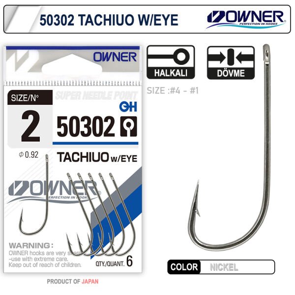 Owner 50302 Tachiuo W/ Eye Nickel İğne 1
