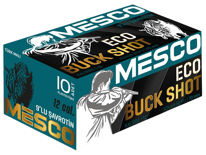 Mesco Eco Buckshot Dokuzlu Şavrotin 12 Kalibre Fişek