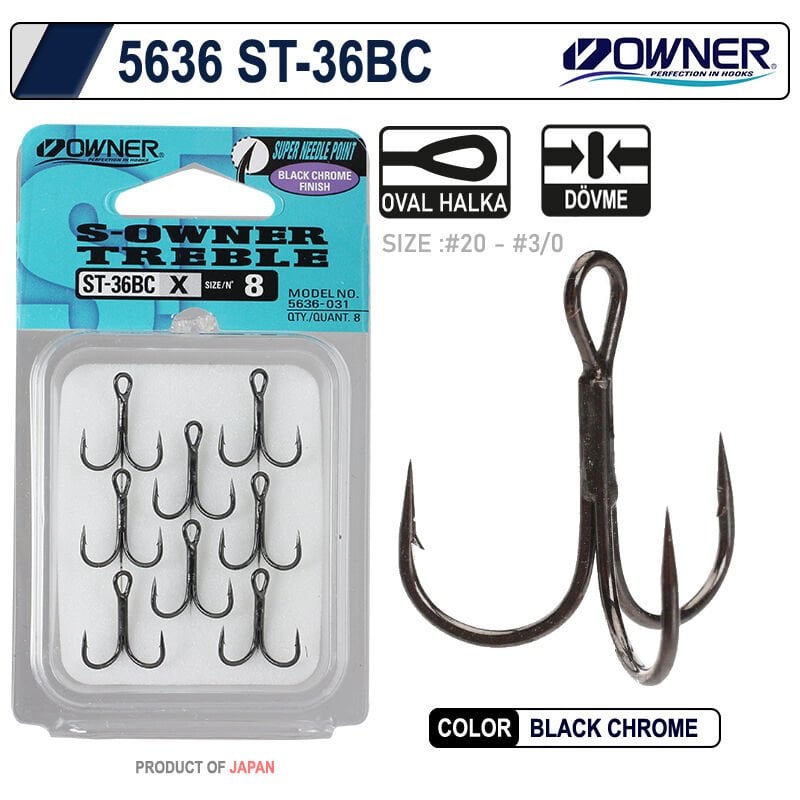 Owner 5636 St-36 Black Chrome Çarpma İğne 14