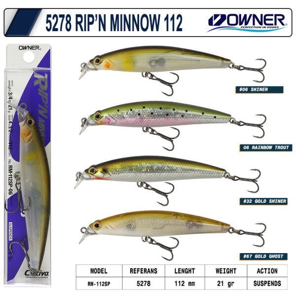 Owner 5278 Pip'n Minnow 112 Mm 21g Maket Balık 06