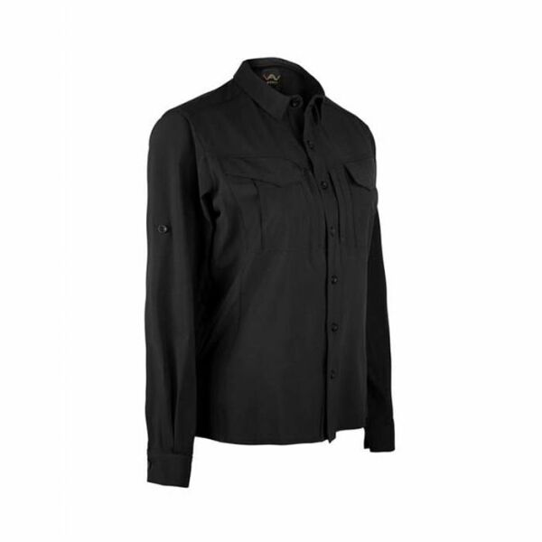 VAV Uzun Kol Kadın Gömlek WFLEX01 Siyah - XL