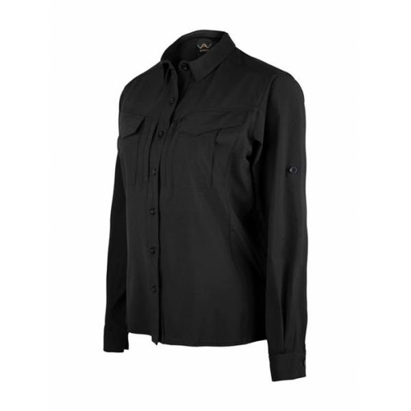 VAV Uzun Kol Kadın Gömlek WFLEX01 Siyah - XL