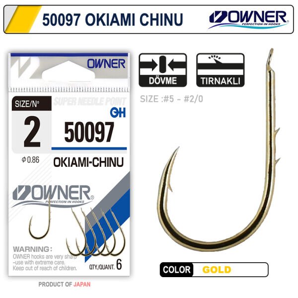 Owner 50097 Okiami-Chinu Gold İğne 1