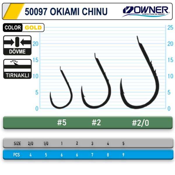 Owner 50097 Okiami-Chinu Gold İğne 1-0