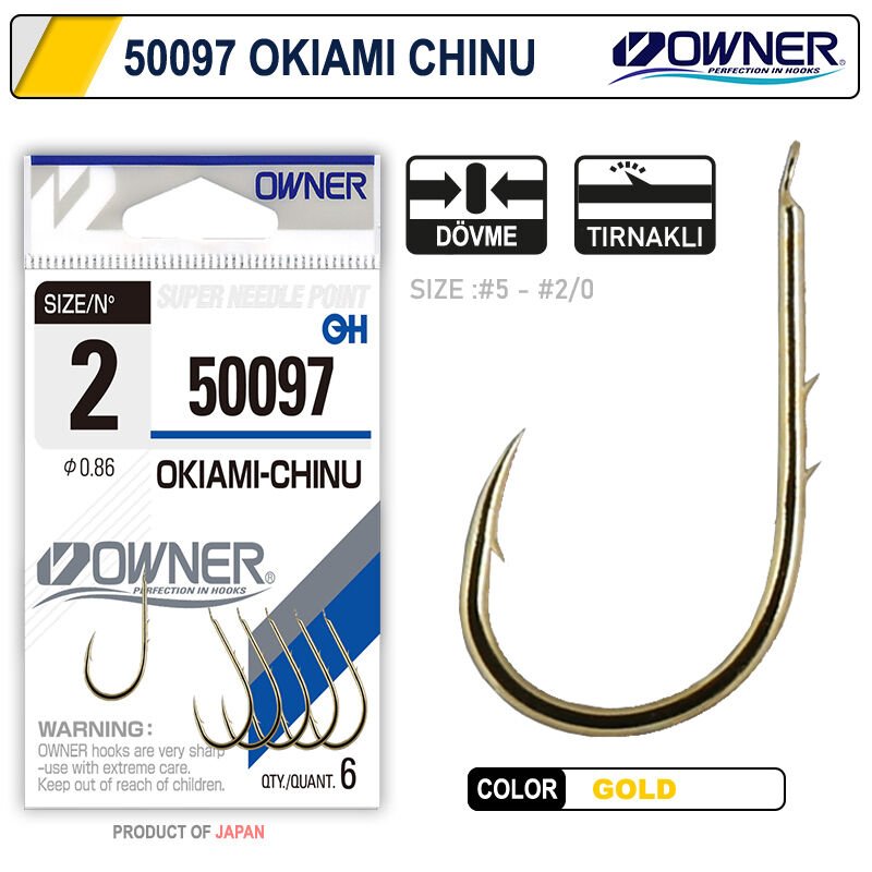 Owner 50097 Okiami-Chinu Gold İğne 2-0