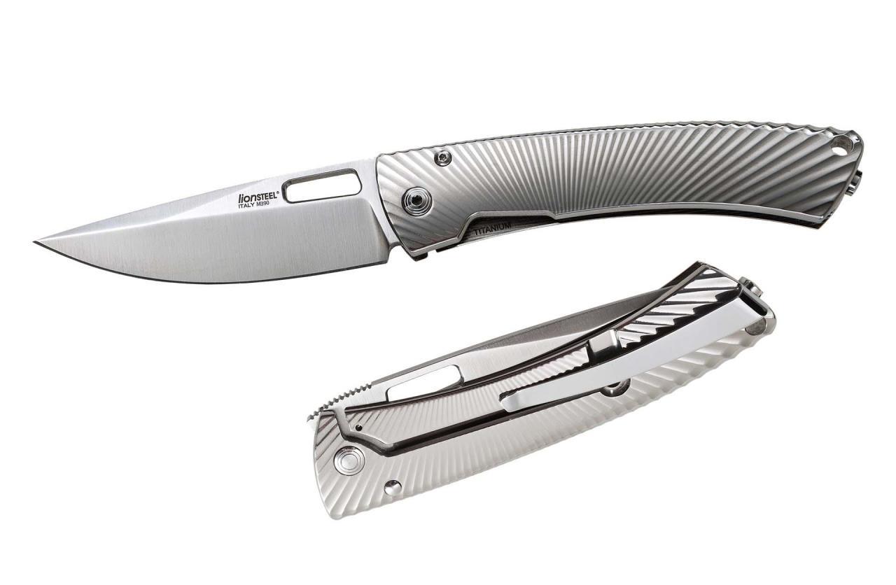 Lionsteel TiSpine Titanium Shiny Grey Çakı