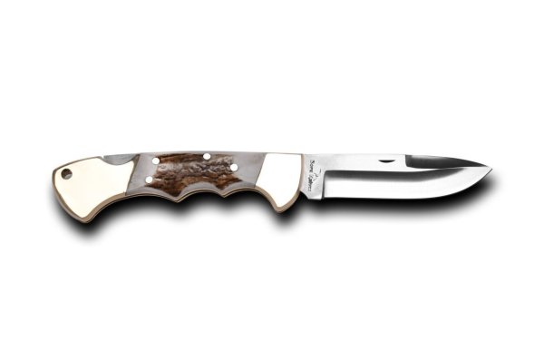 Bora 209 BG Ergonomik İnce Yuvarlak Uçlu Boynuz Saplı Çakı