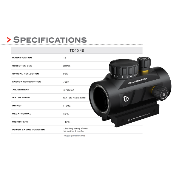 SWAMPDEER TD 1X40 RED DOT
