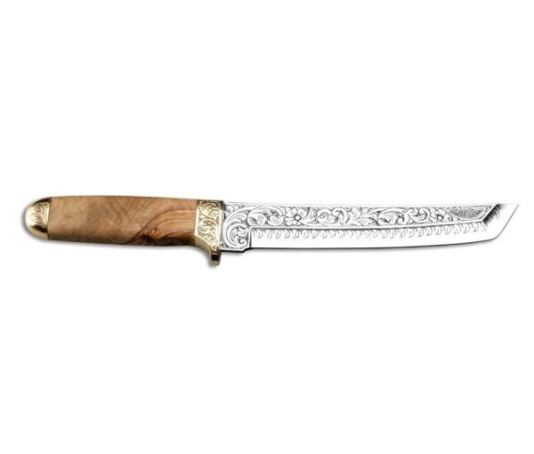 Bora 501 Tanto Zeytin Sap Gravürlü Bıçak