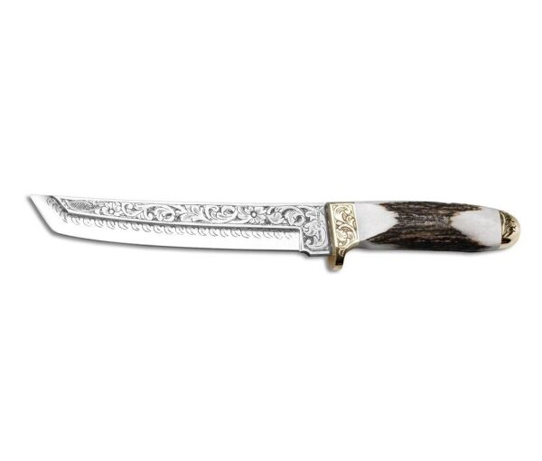 Bora 501 Tanto Boynuz Sap Gravürlü Bıçak