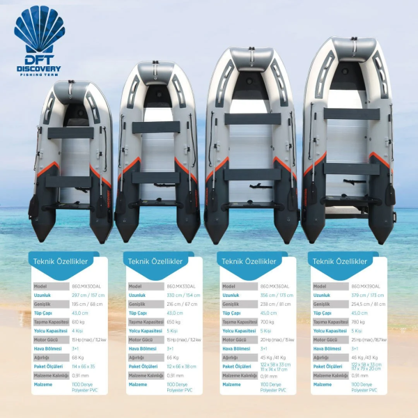 DFT DISCOVERY Şişme Bot MX360AL 360cm Seri