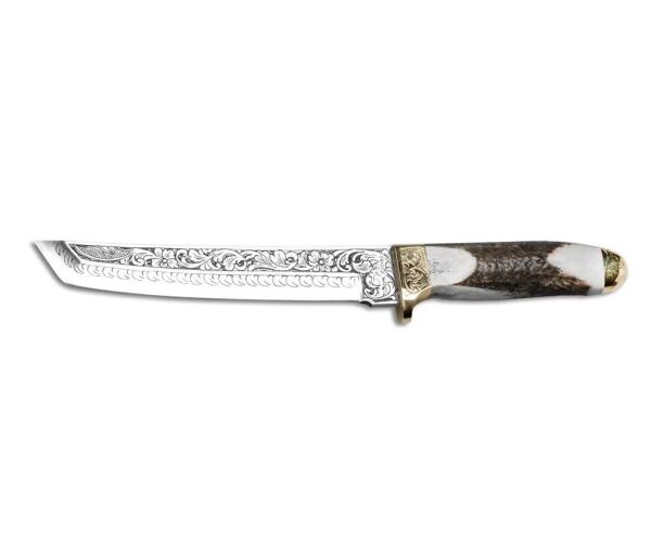 Bora 501 Tanto Boynuz Sap Gravürlü Bıçak