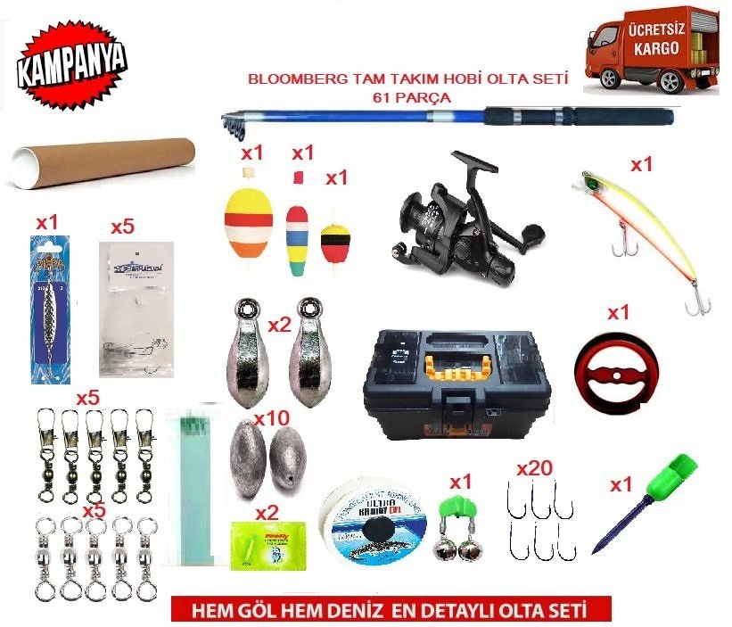 Tam Takım Eksiksiz Olta Seti Hem Deniz Hem Tatlı Suda Kullanıma Uygun Set