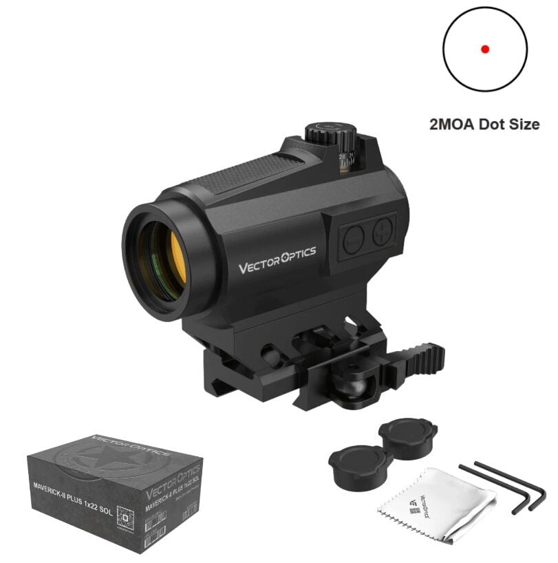 Vector Optics Maverick-II Plus 1X22 2Moa Sol Kırmızı Nokta Nişangah - SCRD-PS12