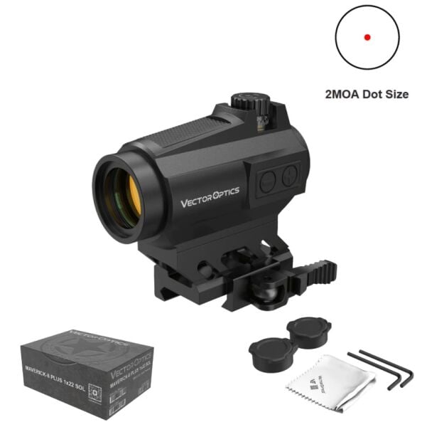 Vector Optics Maverick-II Plus 1X22 2Moa Sol Kırmızı Nokta Nişangah - SCRD-PS12
