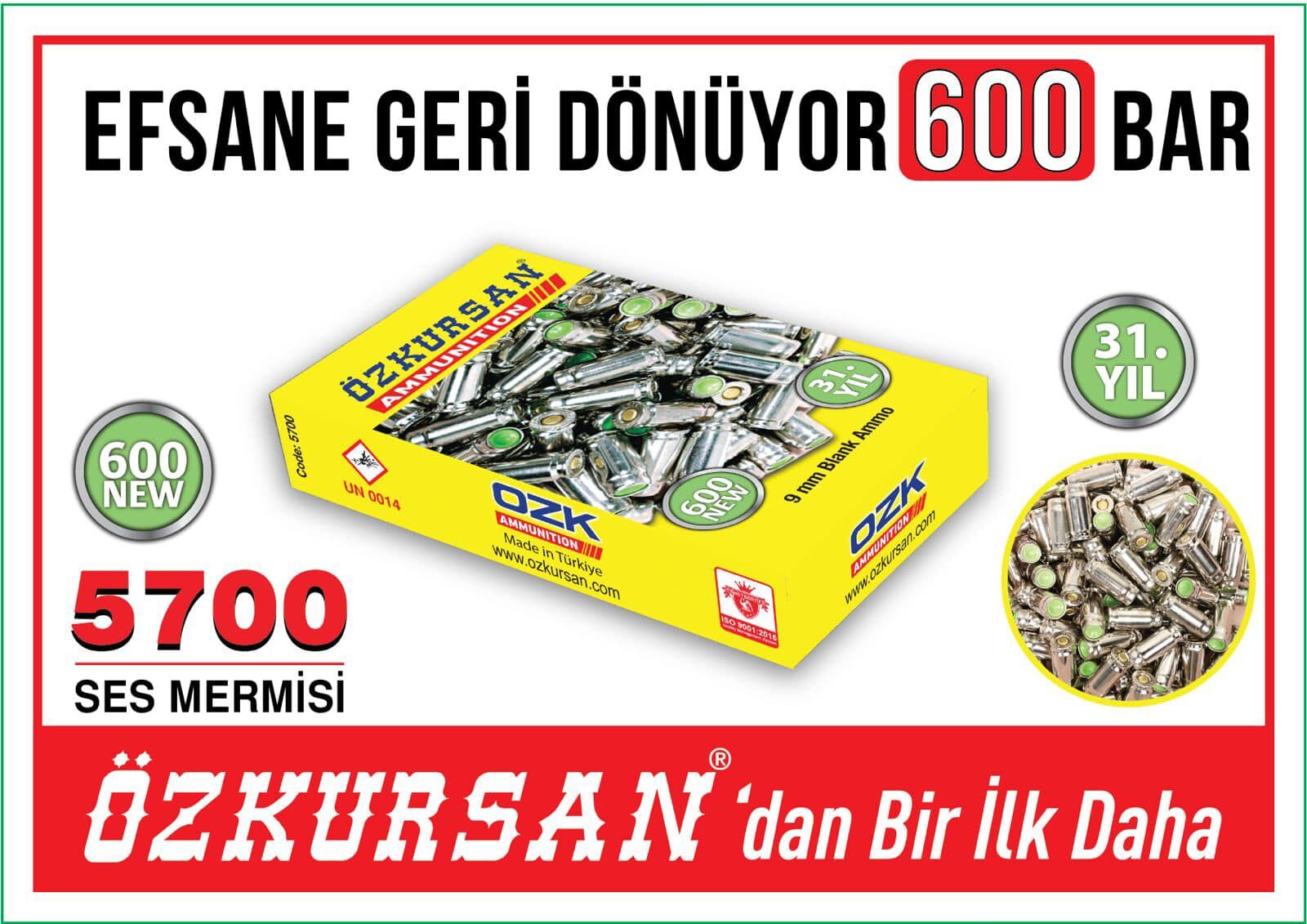 Özkursan 9mm Yeni Kurusıkı Ses Mermisi