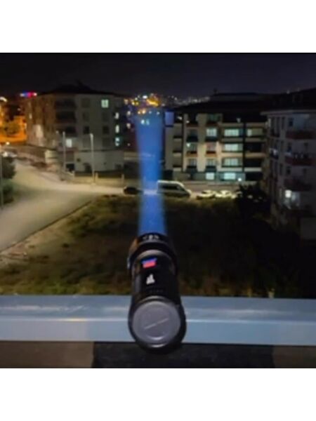 Powerdex PD-9000 Su Geçirmez 20 Watt 2000 Lümen Süper Güçlü LED Profesyonel Şarjlı El Feneri