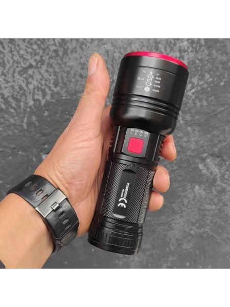 Powerdex PD-9000 Su Geçirmez 20 Watt 2000 Lümen Süper Güçlü LED Profesyonel Şarjlı El Feneri