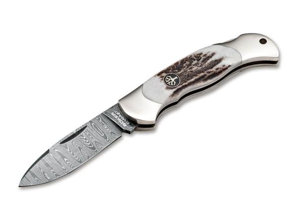 Böker Manufaktur Junior Scout Spearpoint Stag Damascus Çakı