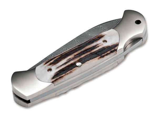 Böker Manufaktur Scout Spearpoint Stag Damascus Çakı