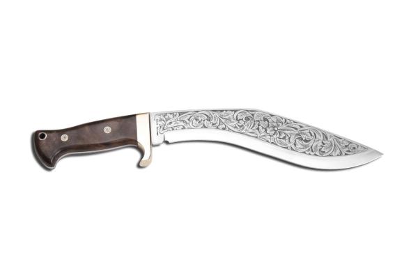 Bora 512 BC Kukri Ceviz Saplı Gravürlü Bıçak