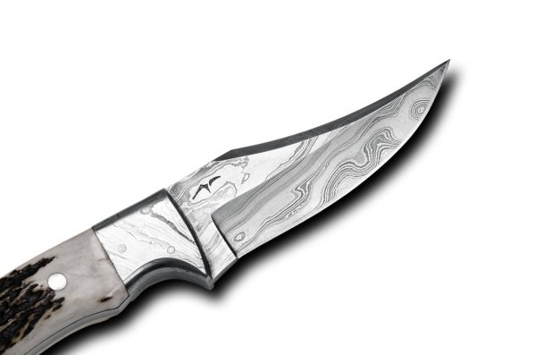Bora 605 DMS-B Damascus Çelik Boynuz Saplı Bıçak