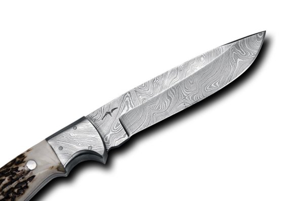 Bora 606 DMS-B Damascus Çelik Boynuz Saplı Bıçak