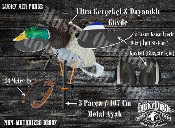 LUCKY DUCK LUCKY AİR FORCE MEKANİK KANATLI ÖRDEK MÜHRESİ