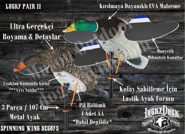 LUCKY DUCK LUCKY PAİR 2 MOTORLU KANATLI ÖRDEK MÜHRESİ SETİ