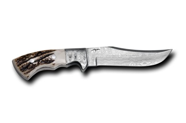 Bora 601 DMS-B Damascus Çelik Boynuz Saplı Bıçak