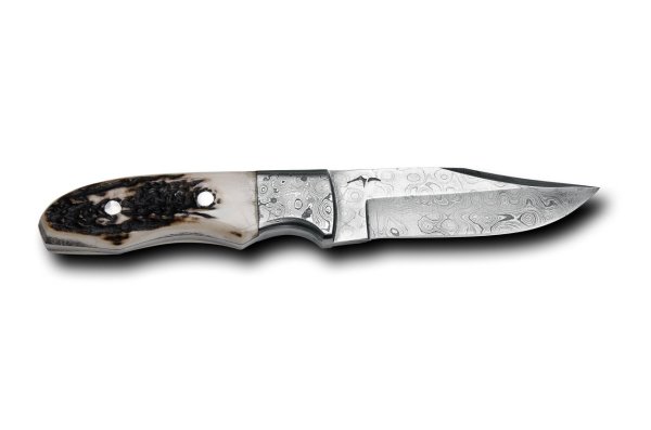 Bora 603 DMS-B Damascus Çelik Boynuz Saplı Bıçak