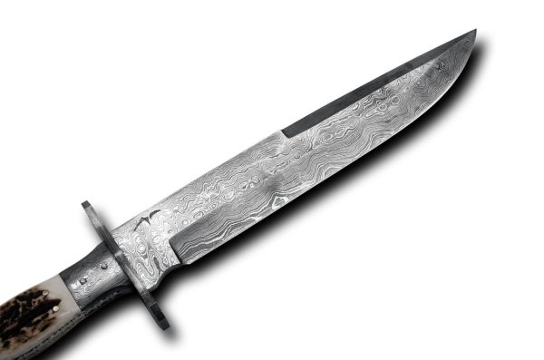 Bora 611 DMS-B Damascus Çelik Boynuz Saplı Bıçak