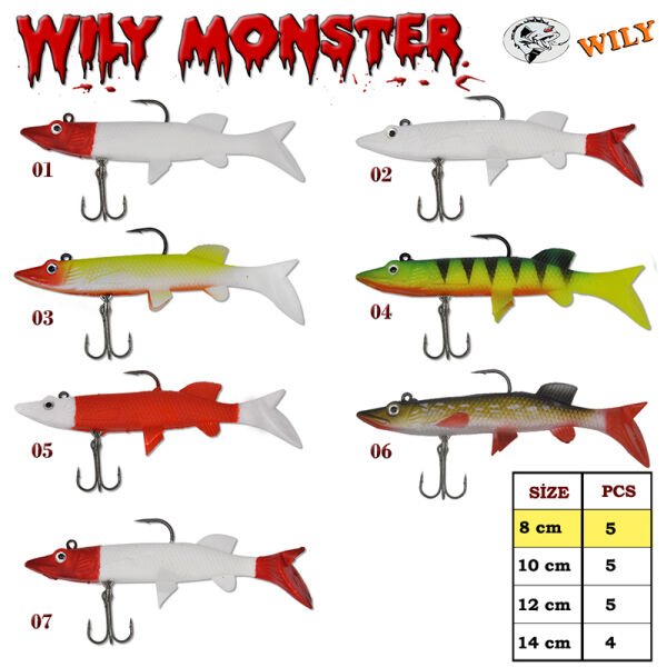 Wily Monster Turna Silikon 8 cm 7.5 gr 07