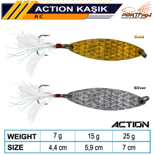 Portfish Action Kaşık Tüylü Tek İğne 