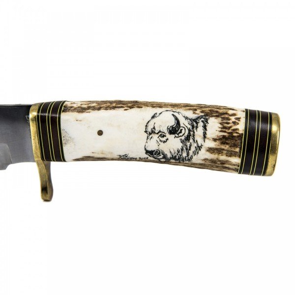 AvAlemi BZ2 Bizon Boynuzu Kabzeli Özel Yapım Av Bıçağı