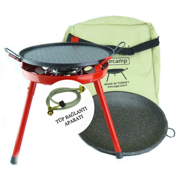 GR-823 Süper Ocak (Çantalı + Granit Katmer + Grill + Adaptör Set)