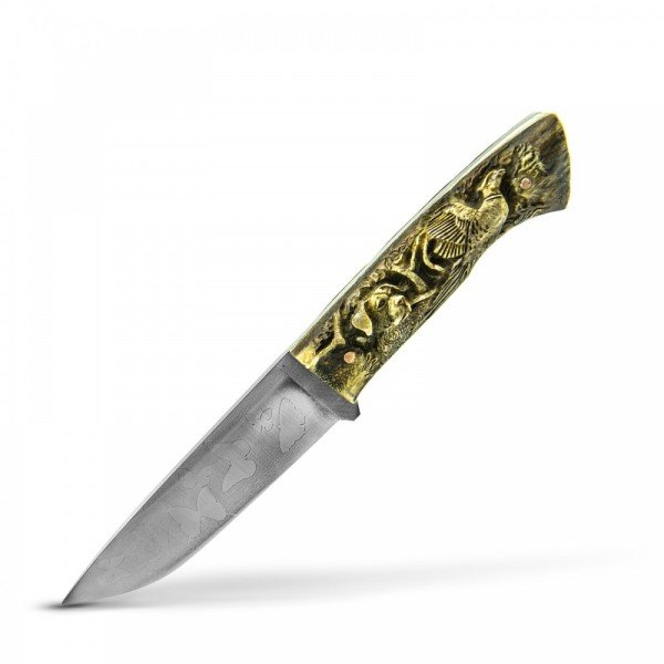 AvAlemi B6 N690 Böhler Çelik ve Kızıl Geyik Boynuzu Kabzeli Özel Yapım Av Bıçağı