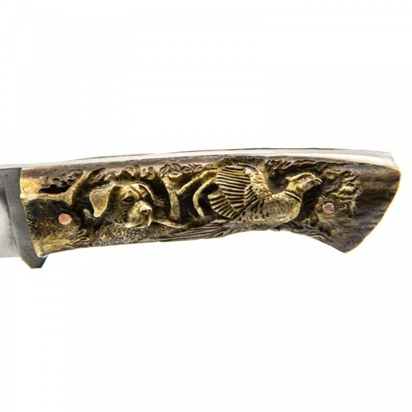 AvAlemi B6 N690 Böhler Çelik ve Kızıl Geyik Boynuzu Kabzeli Özel Yapım Av Bıçağı