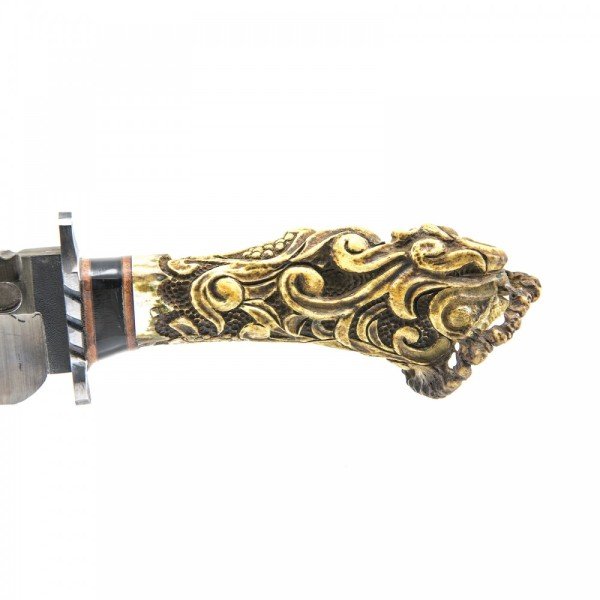 AvAlemi B2 N695 Böhler Çelik ve Kızıl Geyik Bonuzu Kabzeli Özel Yapım Av Bıçağı