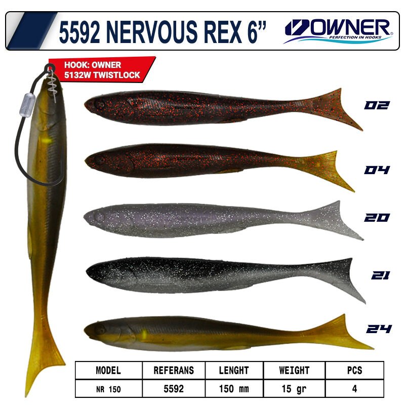 Owner 5592 Nervous Rex 150mm 21