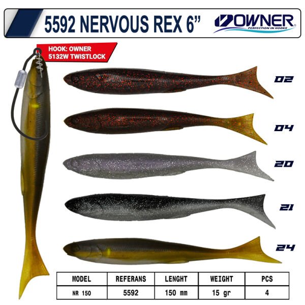 Owner 5592 Nervous Rex 150mm 24
