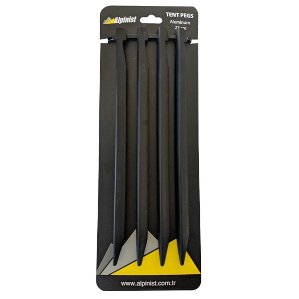 Alpinist Alüminyum 7001 Çadır Kazığı 22 cm Siyah 4'lü